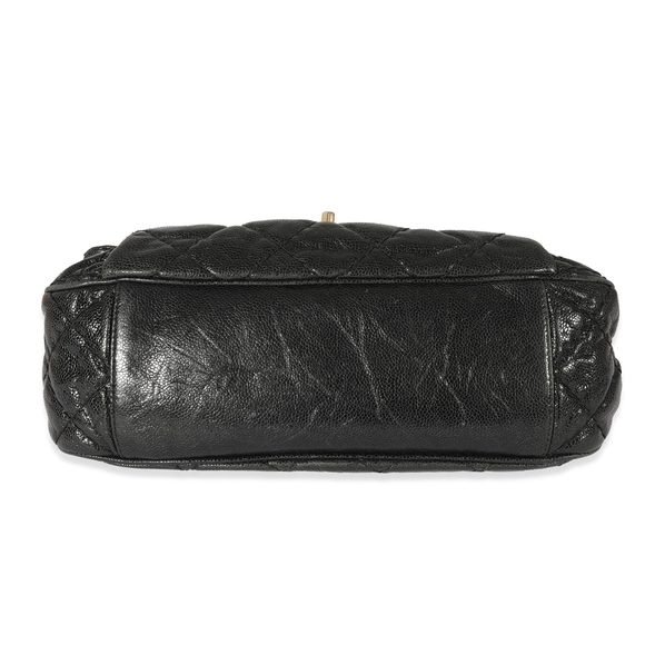 Chanel Black Crumpled Calfskin Medium Coco Pleats Messenger - Picture 5 of 7